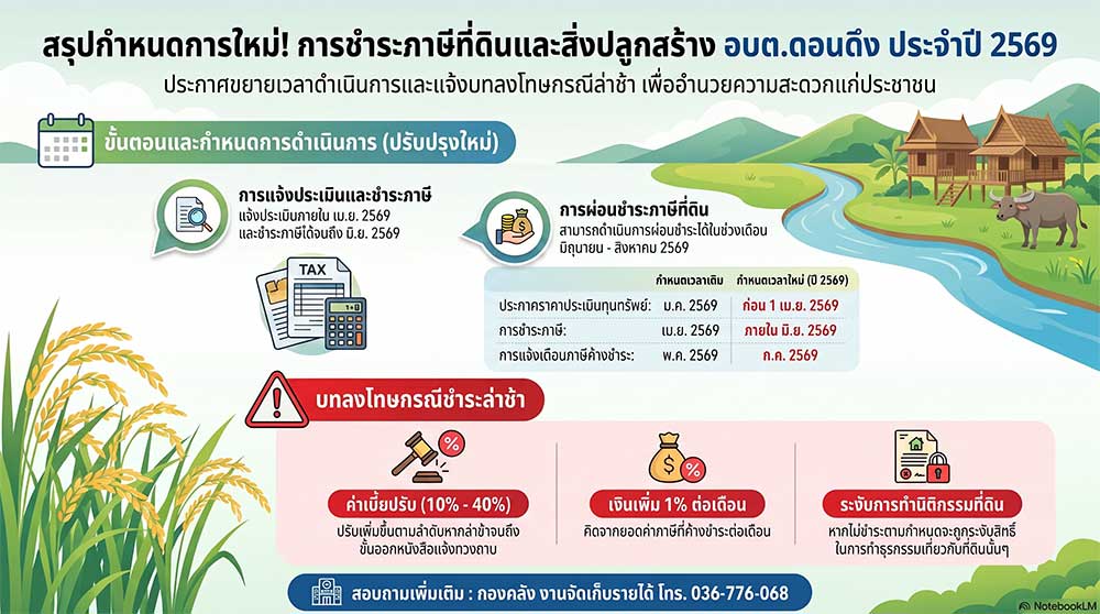 กำหนดการชำระภาษีที่ดิน